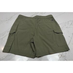Huk Mens Cargo Shorts Olive Green Size Medium Elastic Waist